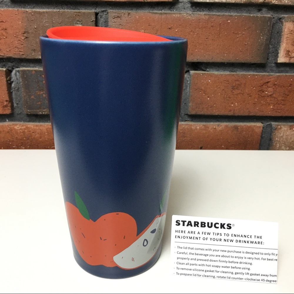 Starbucks Teacher Apple Ceramic Mug Travel Thermos New